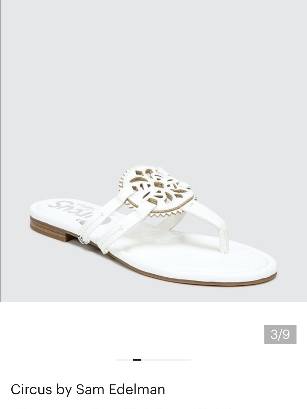 Circus by Sam Edelman White Canyon Thong Sandal SZ 11 NWTs